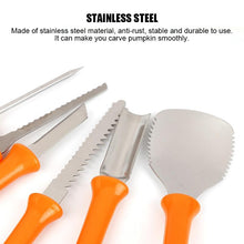 Load image into Gallery viewer, Pumpkin Carving Kit Stainless Steel Carving Tools Set