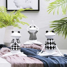 Load image into Gallery viewer, White Yoga/Meditation Frog Ornament