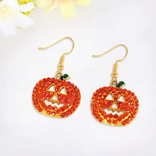 Load image into Gallery viewer, Halloween Pumpkin Earrings