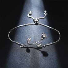 Load image into Gallery viewer, Rose Flower Charm Bracelet