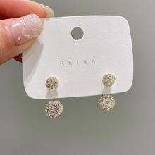 Load image into Gallery viewer, Simple Hollow Diamond Ball Earrings