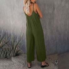 Load image into Gallery viewer, Loose Sleeveless Strap Stretchy Jumpsuit