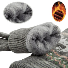 Load image into Gallery viewer, Elk Snowflake Printed Knitted Touchscreen Glove