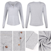 Load image into Gallery viewer, Flodress Ribbed Button Top T-Shirt