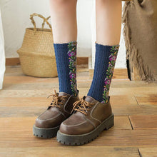 Load image into Gallery viewer, Idearock Vintage Embroidered Floral Socks (5 pairs)