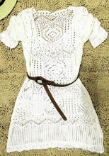 Load image into Gallery viewer, New Boho Lovely lace detail belted swimsuit coverup dress