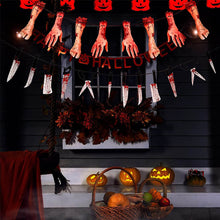 Load image into Gallery viewer, Halloween Hand Feet Paper Banner