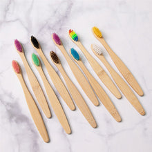 Load image into Gallery viewer, New Design Mixed Color Bamboo Toothbrush