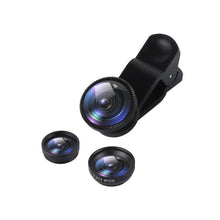 Load image into Gallery viewer, 3 in 1 Clip on 180 Degree Fish Eye Lens
