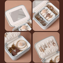 Load image into Gallery viewer, Portable Jewelry Storage Box with Mirror
