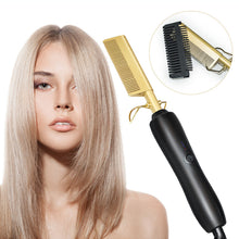Load image into Gallery viewer, Heating Straight Curling Hair Comb