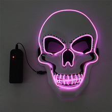 Load image into Gallery viewer, Halloween Mask LED Light Up Scary Skull Mask