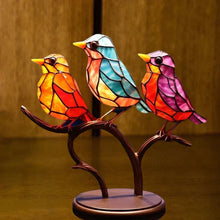 Load image into Gallery viewer, 🌈Stained Glass Birds on Branch Desktop Ornaments🕊️