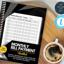 Load image into Gallery viewer, Bill Tracker Notebook
