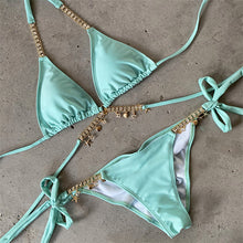 Load image into Gallery viewer, Studded Shell Pattern Bikini Set