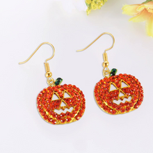 Load image into Gallery viewer, Halloween Pumpkin Earrings