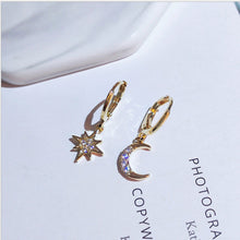Load image into Gallery viewer, Star and Moon Earrings