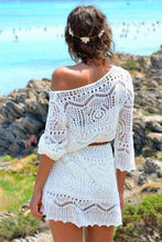 Load image into Gallery viewer, New Boho Lovely lace detail belted swimsuit coverup dress