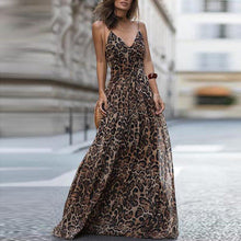 Load image into Gallery viewer, New Sexy Leopard Print Sleeveless Maxi Dress.AQ