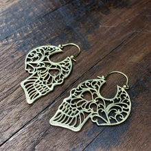 Load image into Gallery viewer, Skull Hallow Drop Earrings