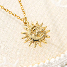 Load image into Gallery viewer, Vintage Sun and Moon Stainless Steel Necklace
