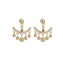 Load image into Gallery viewer, Beaded Rhinestone Tassel Earrings