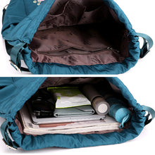 Load image into Gallery viewer, Folding Embroidered Drawstring Backpack