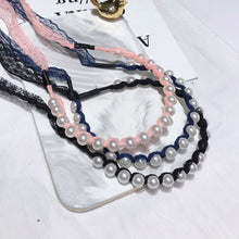 Load image into Gallery viewer, Pearl Lace Streamer Headband