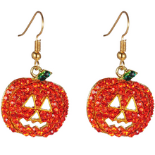 Load image into Gallery viewer, Halloween Pumpkin Earrings