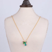Load image into Gallery viewer, Colorful Diamond Hummingbird Necklace