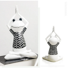 Load image into Gallery viewer, White Yoga/Meditation Frog Ornament