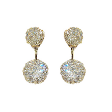Load image into Gallery viewer, Simple Hollow Diamond Ball Earrings