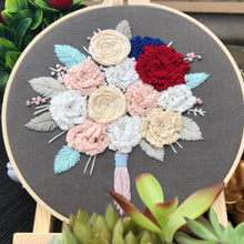 Load image into Gallery viewer, Colorful floral embroidery craft kits