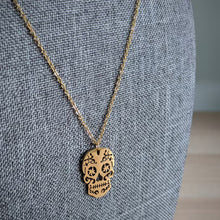 Load image into Gallery viewer, Vintage Skeleton Pendant Necklace
