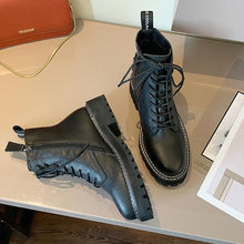 Load image into Gallery viewer, WOMEN'S Genuine Leather straps Martin Boots