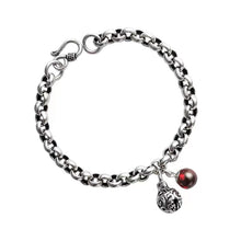Load image into Gallery viewer, Bell Bracelet and Red Garnet