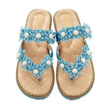 Load image into Gallery viewer, Women&#39;s Bohemian Sparkle Bling Flip Flops