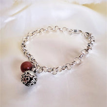 Load image into Gallery viewer, Bell Bracelet and Red Garnet