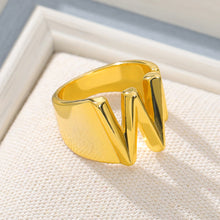 Load image into Gallery viewer, Women&#39;s adjustable letter ring