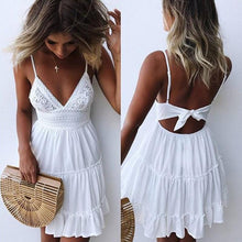 Load image into Gallery viewer, New Sexy Lace Strap Stitching Vacation Dresses.WH