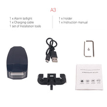 Load image into Gallery viewer, Bicycle Rear Light Remote Control Alarm Lock