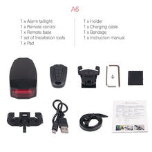 Load image into Gallery viewer, Bicycle Rear Light Remote Control Alarm Lock