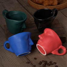 Load image into Gallery viewer, Metal touching face creative ceramic kiss Coffee cup