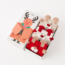 Load image into Gallery viewer, Christmas Cartoon Jacquard Cotton Women's Socks, 3 Sets