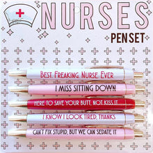 Load image into Gallery viewer, Funny Nurses Ballpoint Pens Set(set of 5)