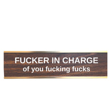 Load image into Gallery viewer, Engraved Desk Sign With Gold Stand