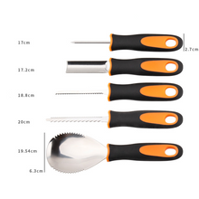 Load image into Gallery viewer, Pumpkin Carving Kit Stainless Steel Carving Tools Set