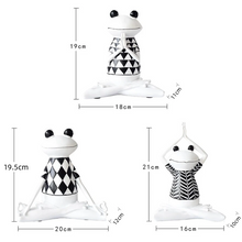 Load image into Gallery viewer, White Yoga/Meditation Frog Ornament