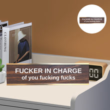 Load image into Gallery viewer, Engraved Desk Sign With Gold Stand